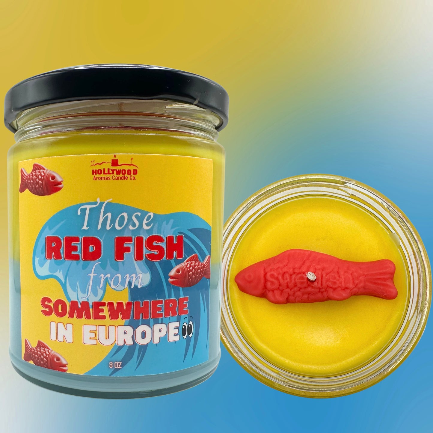 Swedish Fish Candle