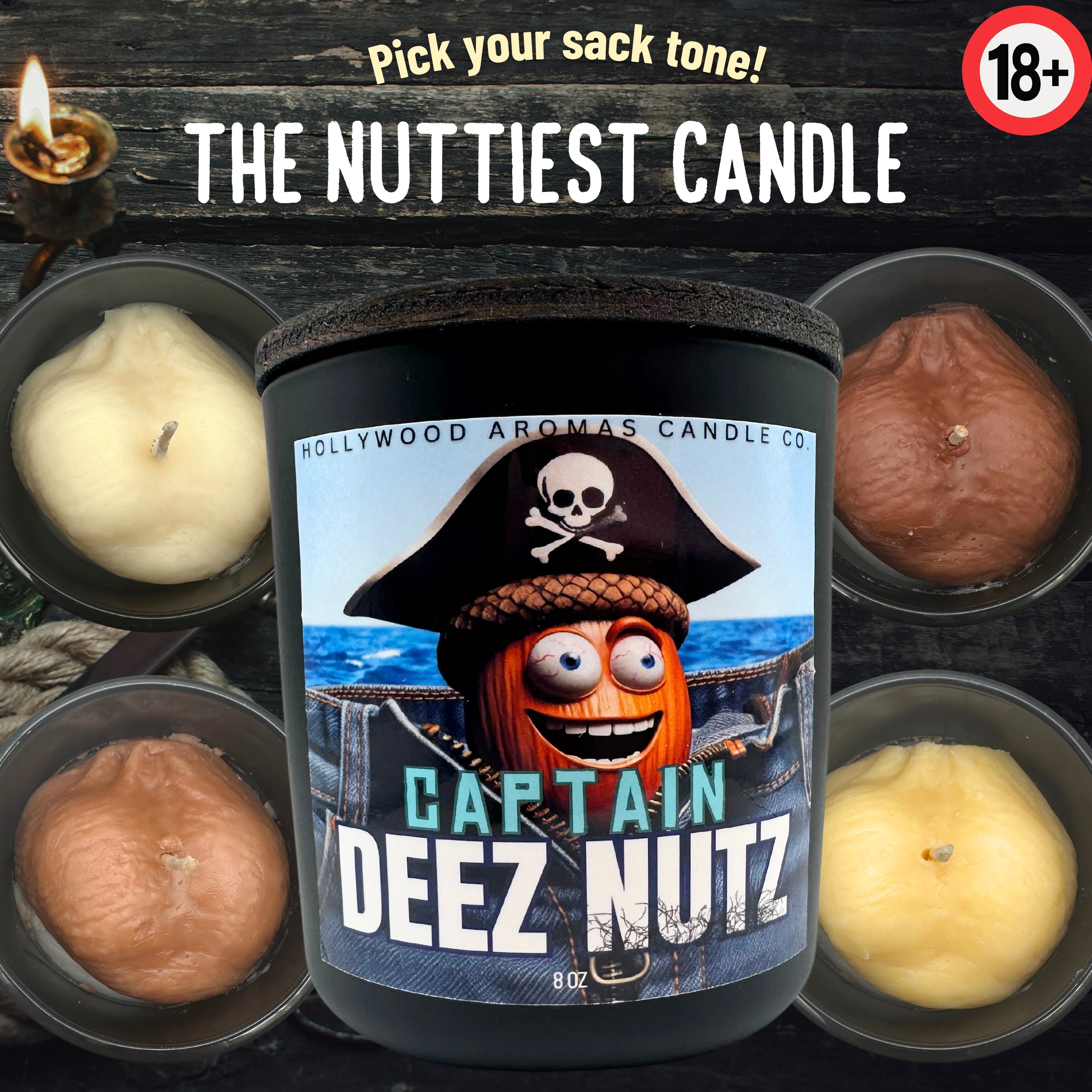 Captain Deez Nutz (Testicle Candle) – Hollywood Aromas Candle Co.