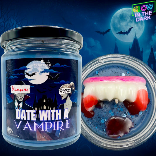 Date With A Vampire Candle (Mom’s Got A Date With A Vampire-Inspired Glow in the Dark)