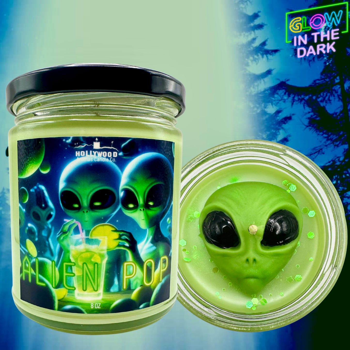 Alien Pop Candle (Glow in the Dark)