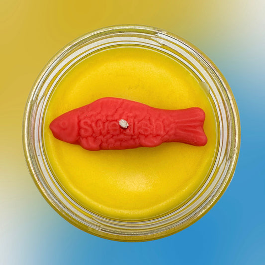 Swedish Fish Candle