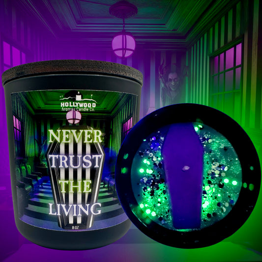 Never Trust The Living Candle (Beetlejuice-Inspired Glow in the Dark)