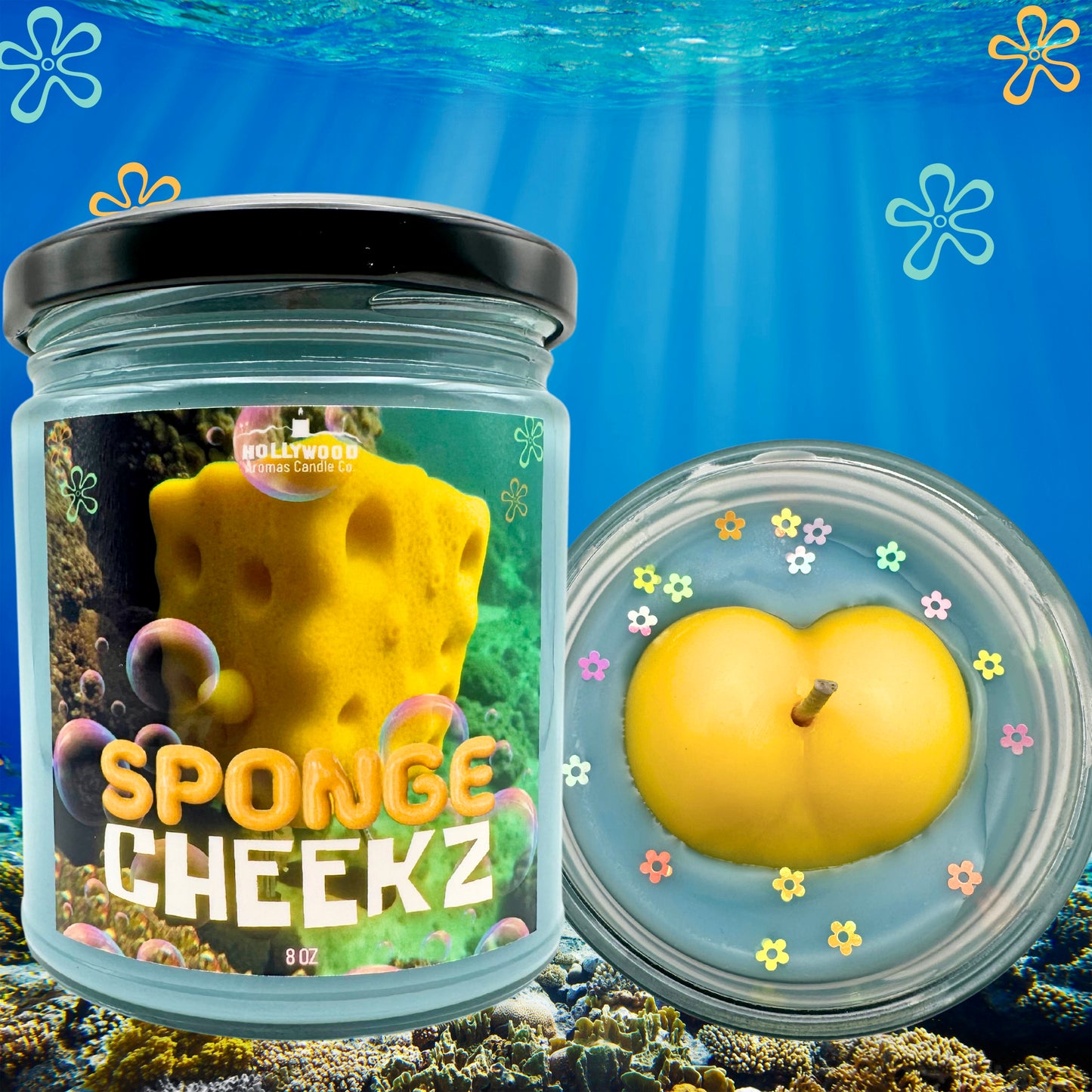 Sponge Cheeks Candle (Spongebob-Inspired Candle)