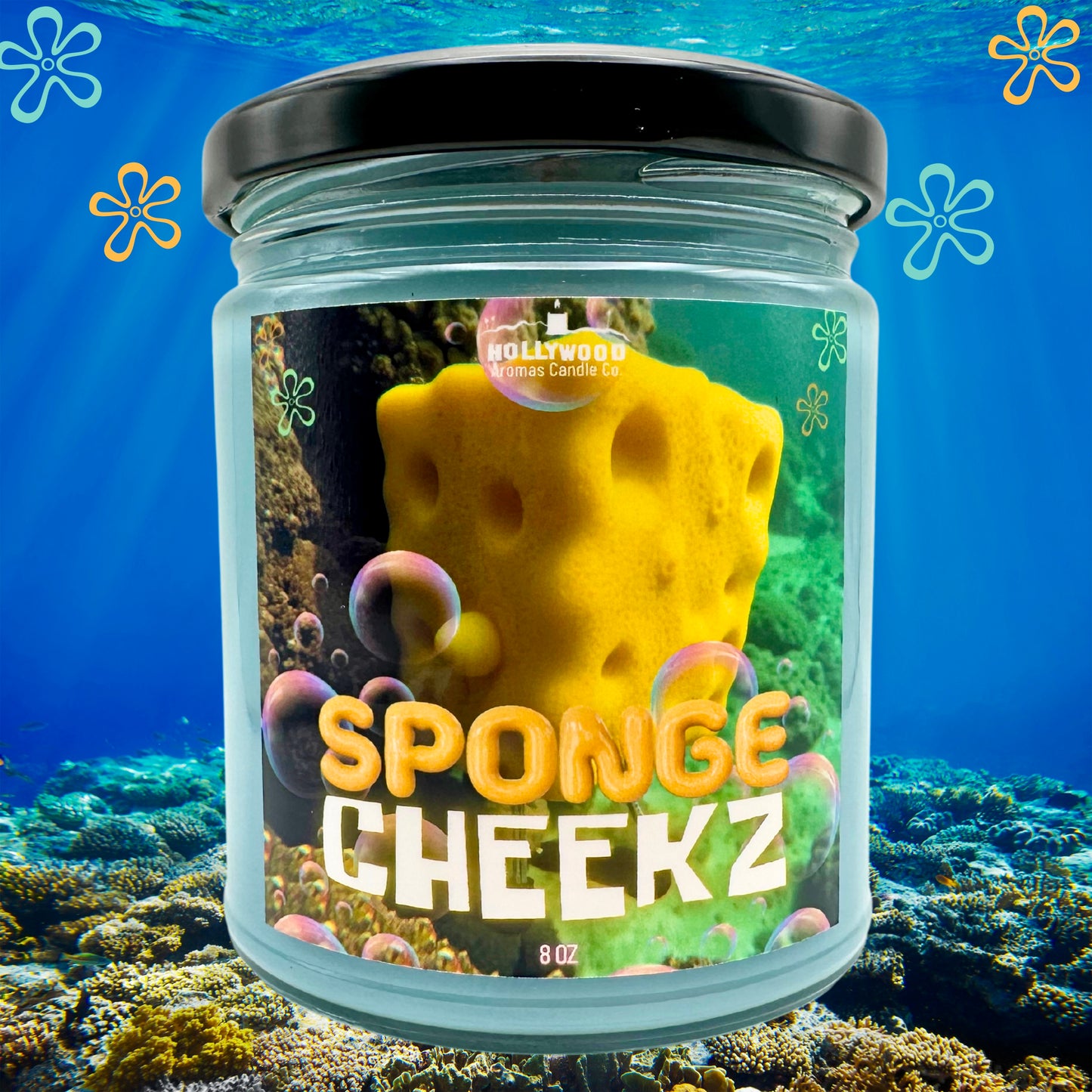 Sponge Cheeks Candle (Spongebob-Inspired Candle)