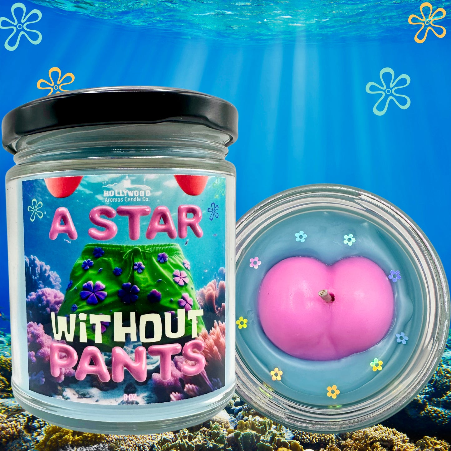 A Star Without Pants (Patrick Star-Inspired Candle)