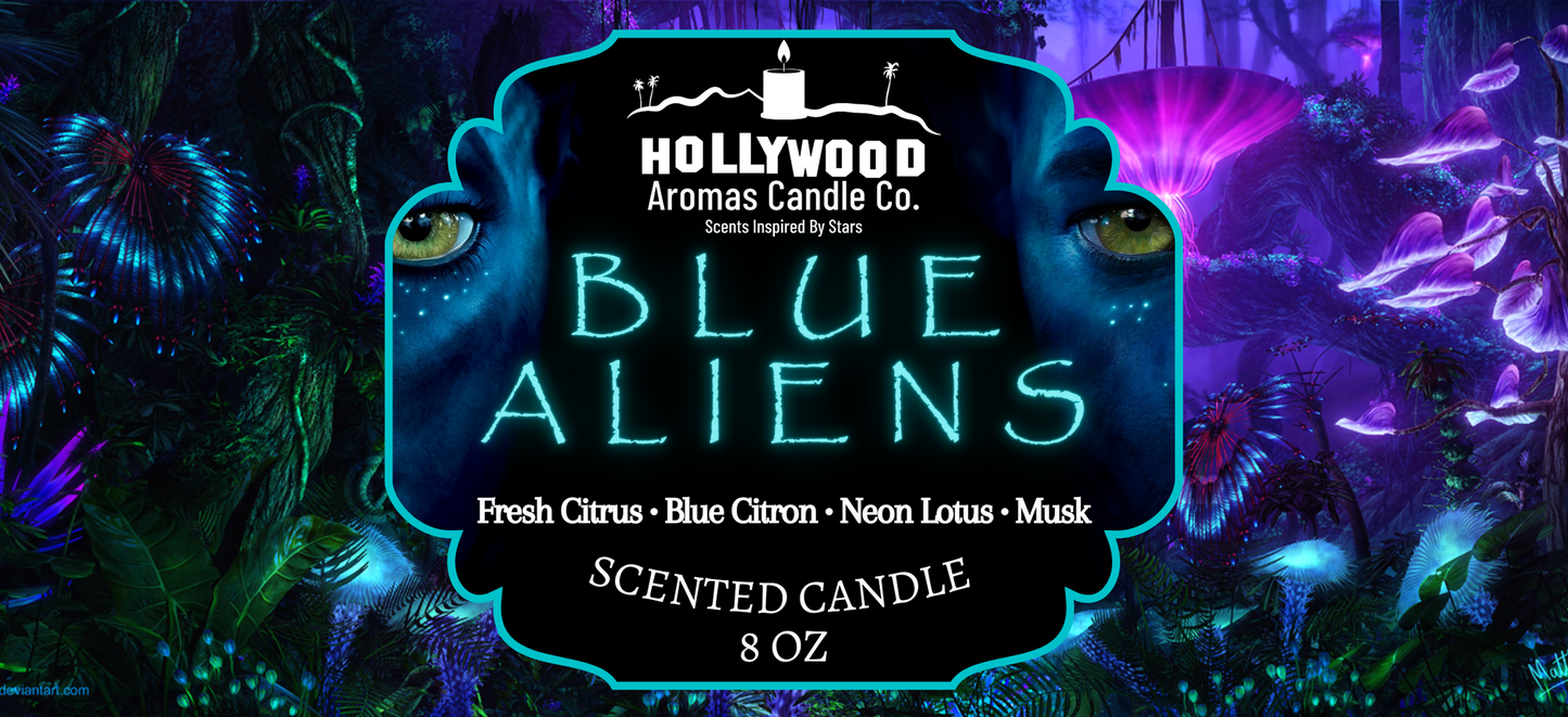 Blue Aliens Avatar Candle