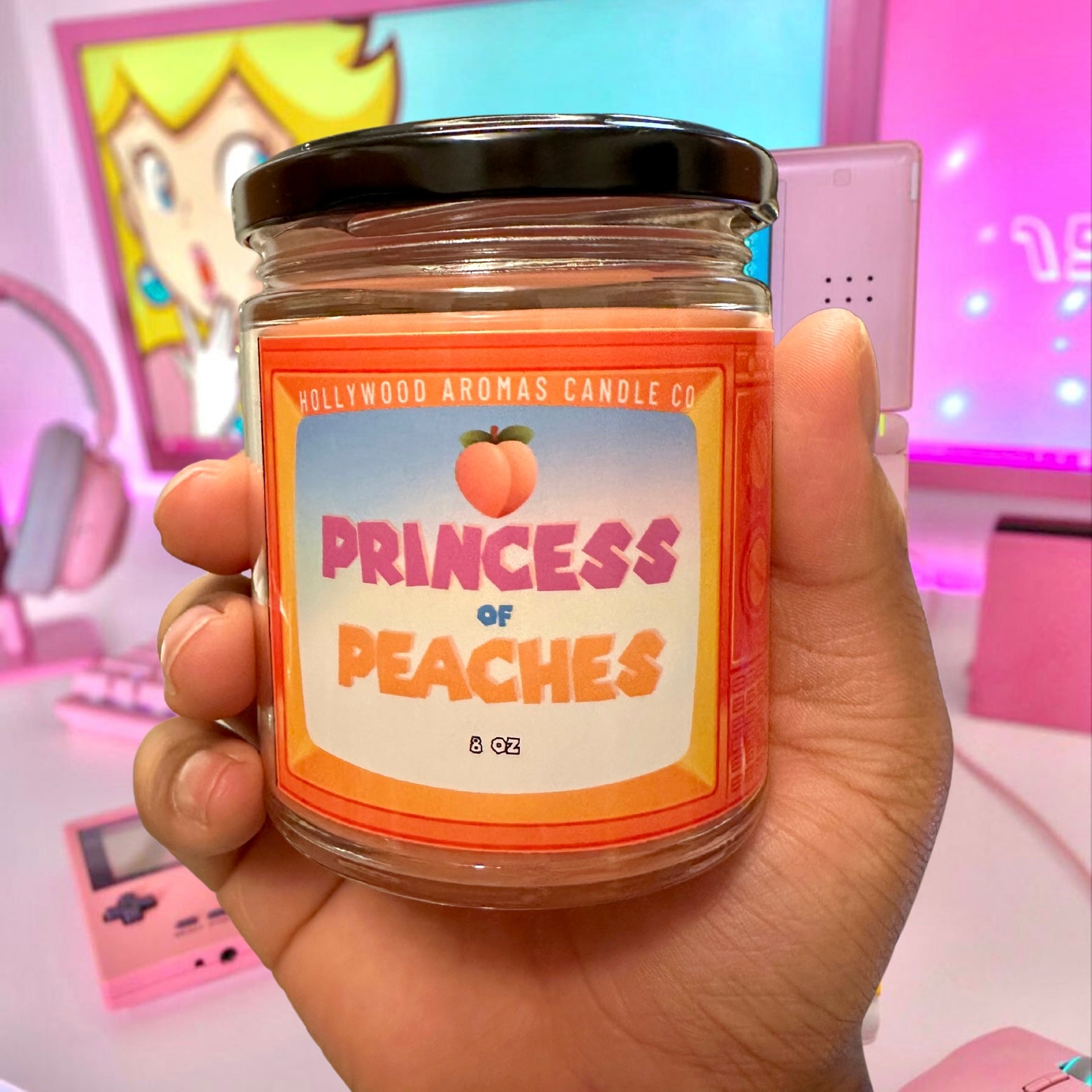 Princess Peach Candle – Hollywood Aromas Candle Co.