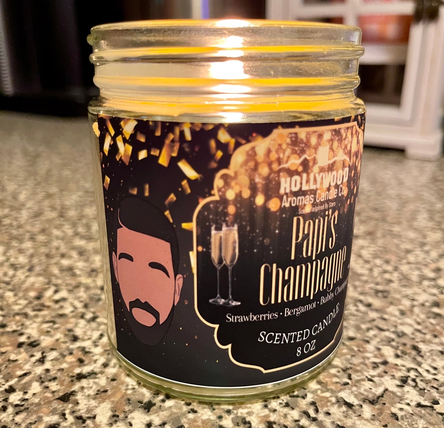 Papi’s Champagne Candle