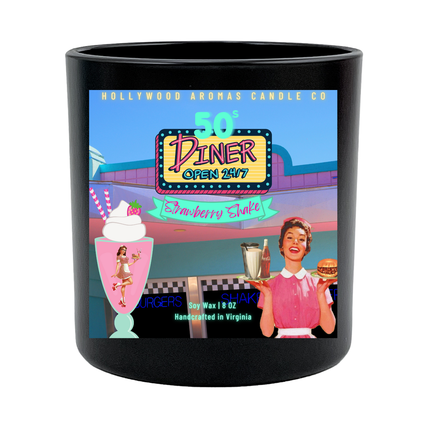 Strawberry Shake Candle (50’s Diner Collection)